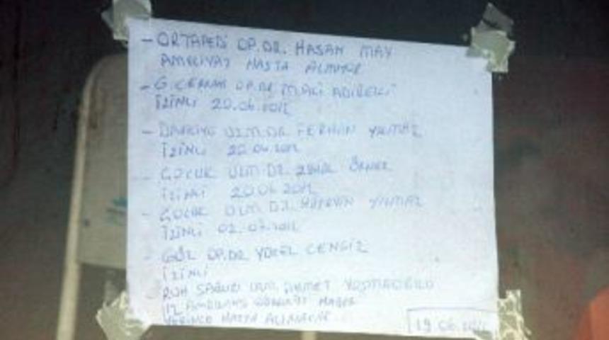 &Ccedil;aycuma Devlet Hastanesi'ndeki Doktorlara İzin İddilarına Cevap Verildi