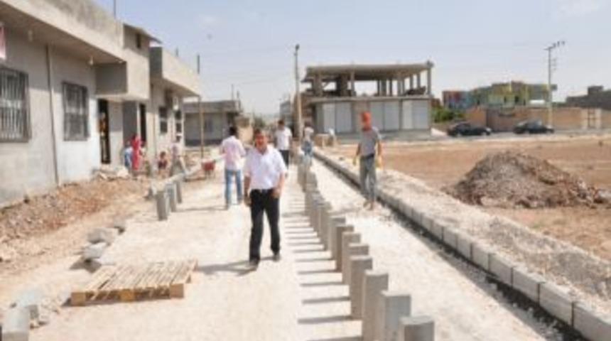 Kızıltepe'de Kaldırım &Ccedil;alışmaları