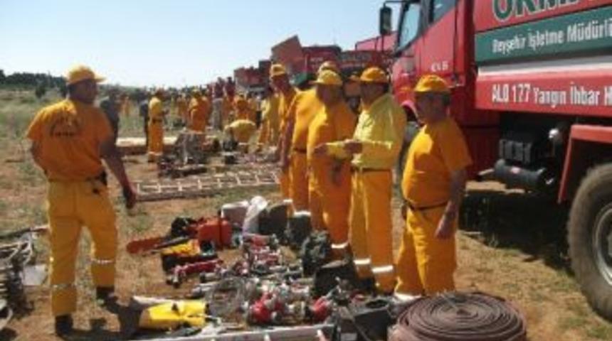 Beyşehir'de Orman Yangını Tatbikatı Ve Eğitimleri Hız Kazandı