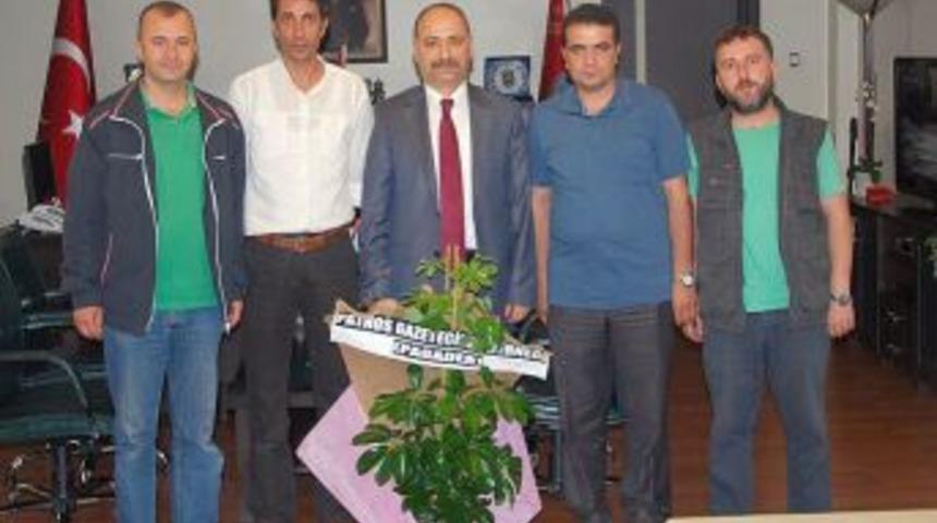 Patnos Gazeteciler Derneği &Uuml;yeleri, Ağrı Emniyet M&uuml;d&uuml;r&uuml;'n&uuml; Ziyaret Etti