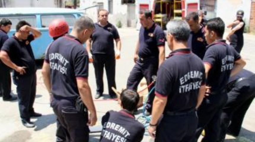 Edremit İtfaiyesi Kurtarma Eğitimi Alıyor