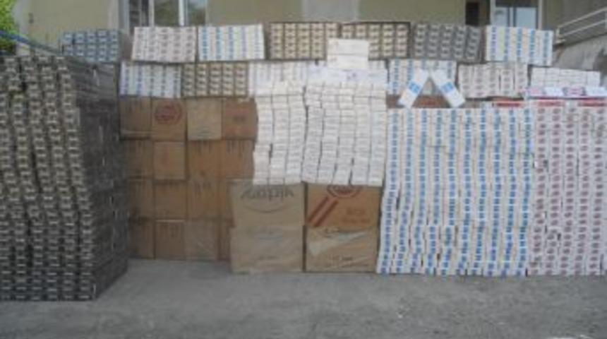 Muş'ta 55 Bin Paket Ka&ccedil;ak Sigara Ele Ge&ccedil;irildi