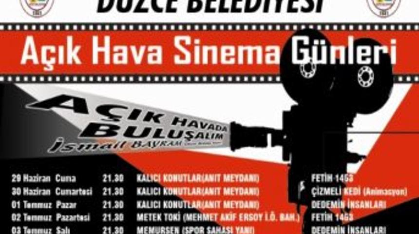 D&uuml;zce&rsquo;de A&ccedil;ık Hava Sinema G&uuml;nleri Başlıyor