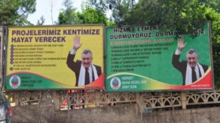 Siirt Belediyesi Hizmetlerini Ve Projelerini Billboardlar İle Tanıttı