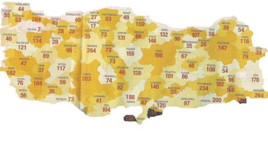 İşte T&uuml;rkiye'nin şehit haritası...