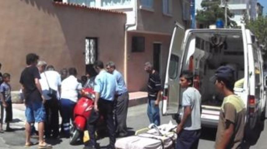 Motosikletten D&uuml;şen Kadın Yaralandı