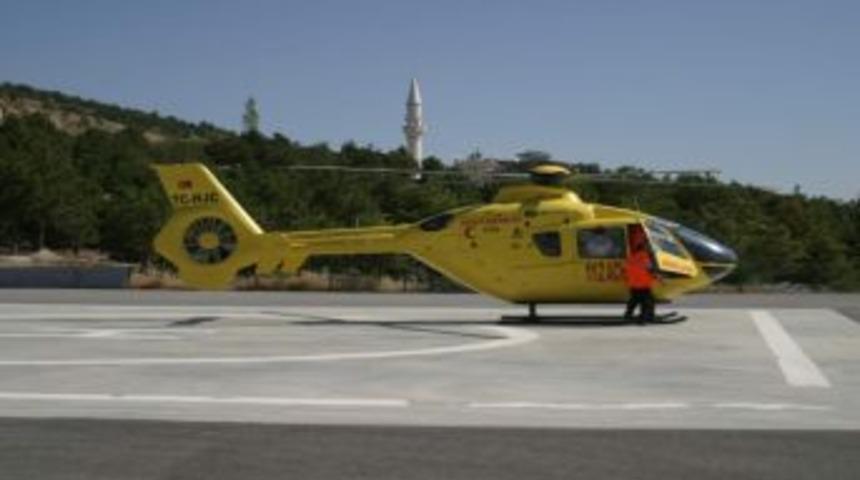 Solunum Yetmezliği &Ccedil;eken İkizler Helikopter Ambulansla Konya&rsquo;ya Getirildi
