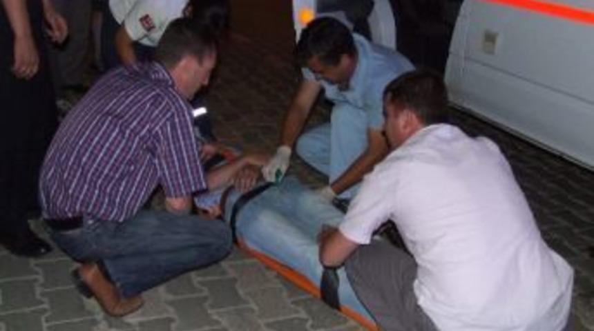 &Ccedil;an'da İki Motosiklet &Ccedil;arpıştı, Bir Kişi Yaralandı