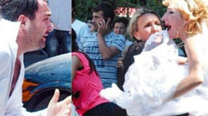 Gelin arabasında damat dehşeti