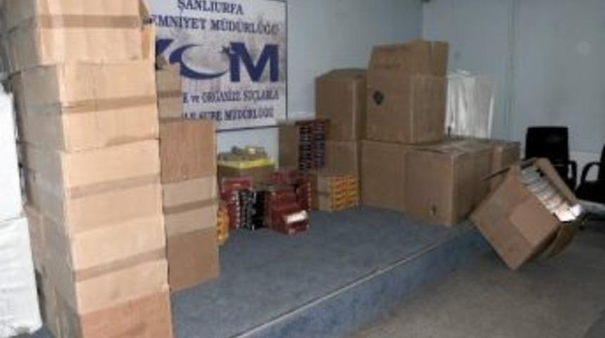 Şanlıurfa&rsquo;da 44 Bin 680 Paket Ka&ccedil;ak Sigara Ele Ge&ccedil;irildi