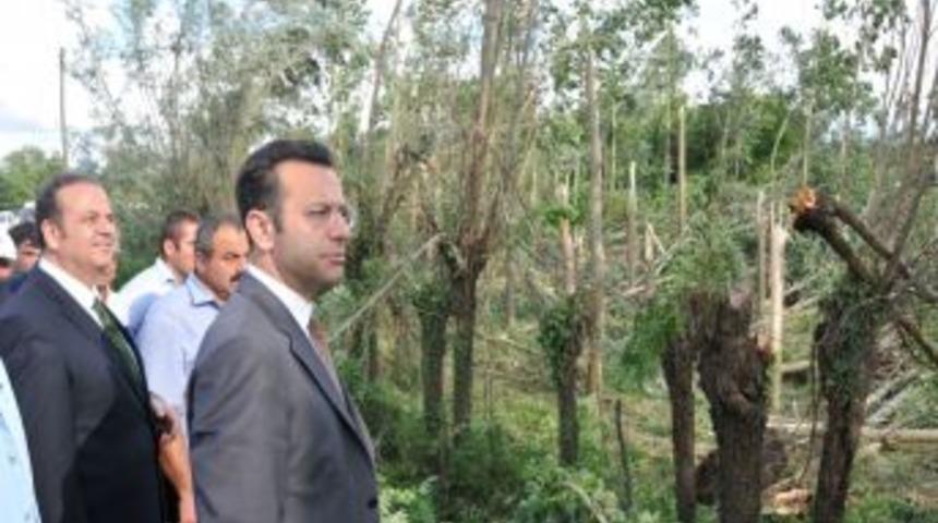 Vali Aksoy Fırtınadan Etkilenen 6 K&ouml;yde Inceleme Yaptı