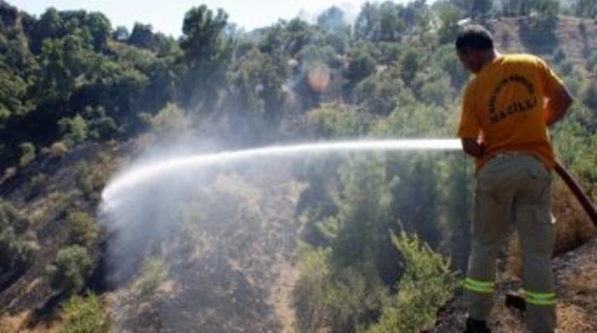 Bozdoğan'da 3 Hektar Kızıl&ccedil;am Koru Ormanı Yandı