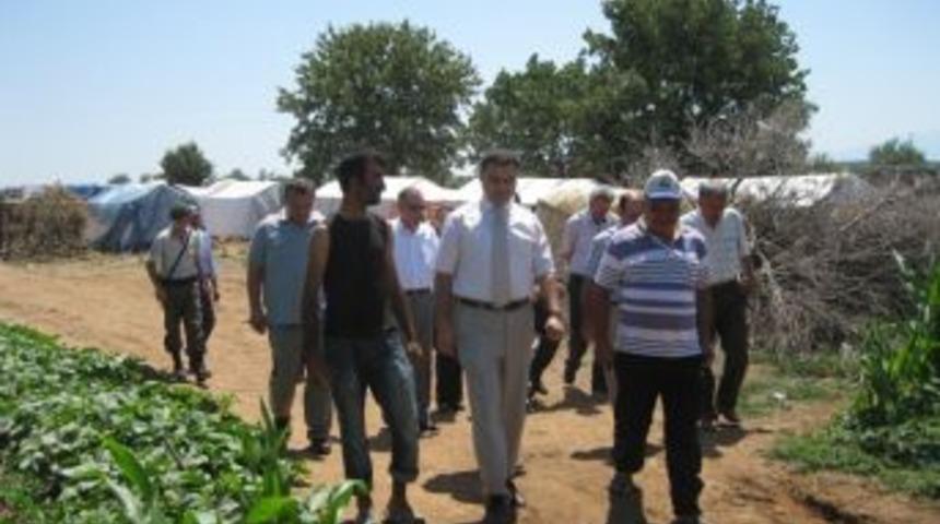 Kaymakam Otcu, Mevsimlik Tarım İş&ccedil;ilerini Ziyaret Etti