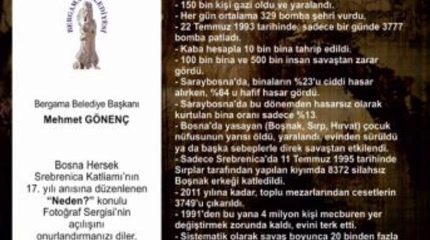 Srebrenica Katliamı'nın 17. Yılı Anısına Sergi