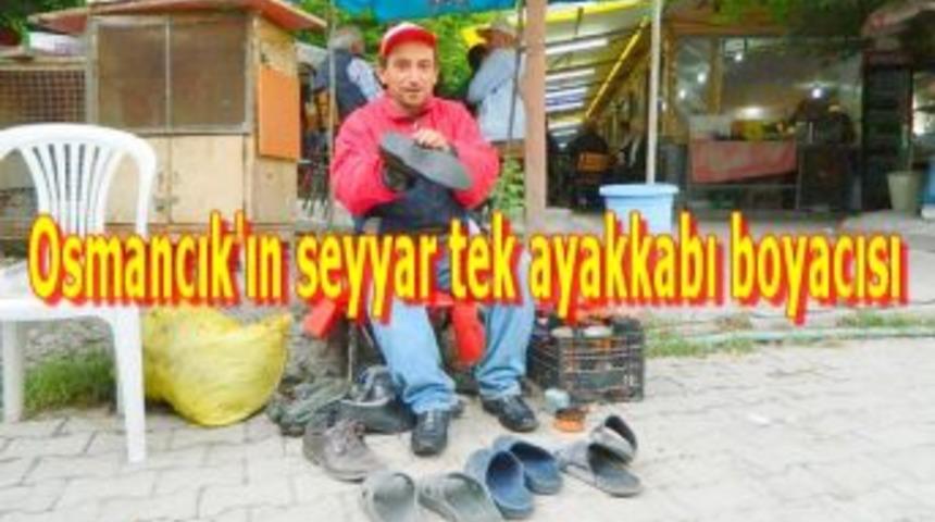 Osmancık'ın tek seyyar ayakkabı boyacısı