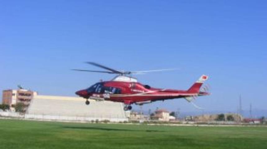 Hava Ambulansı S&ouml;keli Kazazede İ&ccedil;in Havalandı