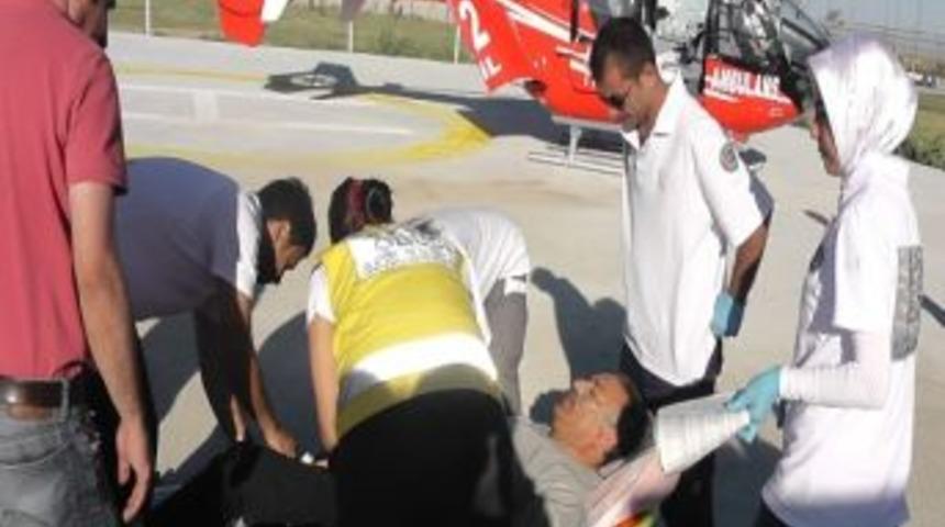Kalp Krizi Ge&ccedil;iren Hastaya Hava Ambulansı Yetişti