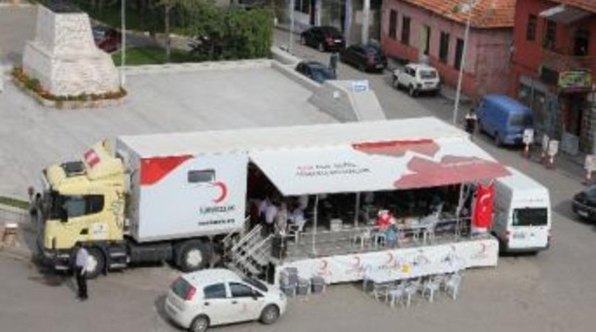 Kızılay Kan Bağış Tır'ı Oltu'da