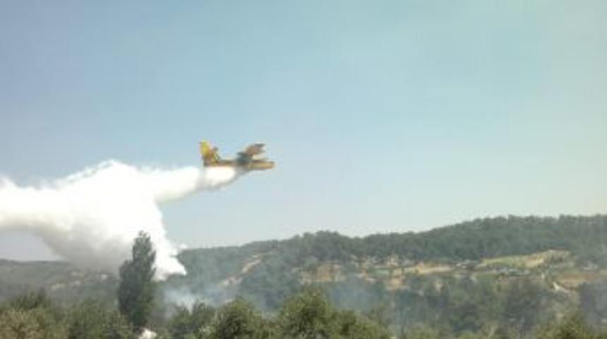 Orman Yangını S&ouml;nd&uuml;rme Ekipleri K&ouml;y&uuml; Yanmaktan Kurtardı