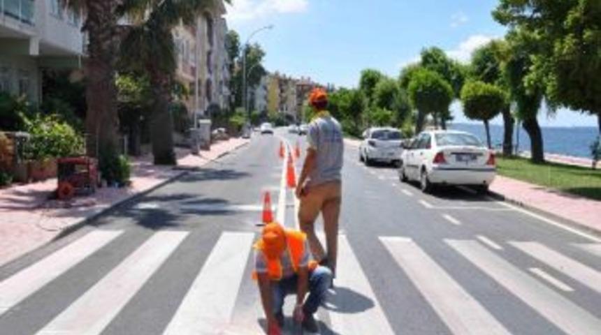 Kocaeli'deki Yollar İşaretlendi