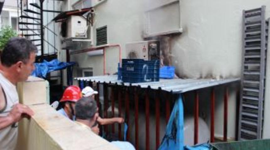 Klimadan &Ccedil;ıkan Yangın LPG Tankına Sı&ccedil;ramadan S&ouml;nd&uuml;r&uuml;ld&uuml;