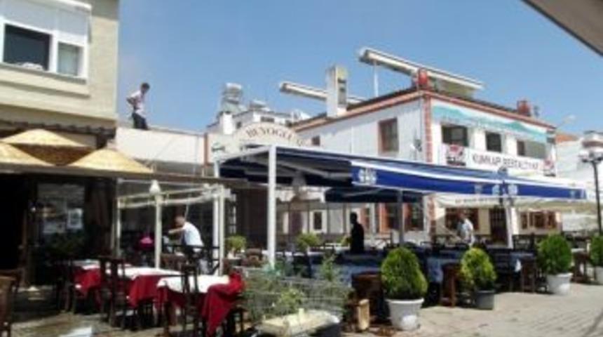 Cunda Adasında Korkutan Baca Yangını