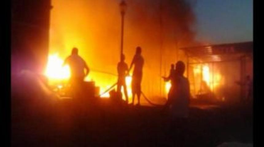 Bodrum&rsquo;da Korkutan Yangın