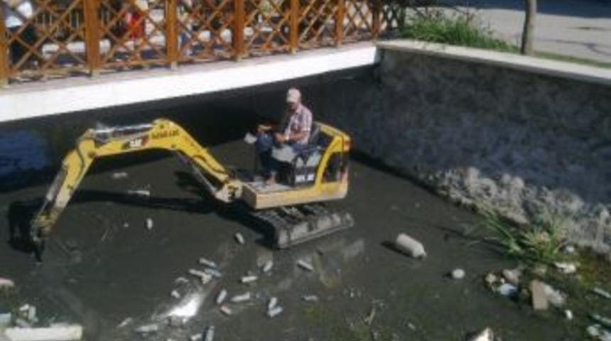 Gemlik&rsquo;te &Ccedil;arşı Deresi Temizleniyor