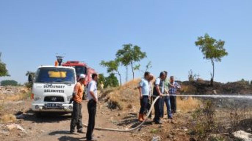 Dursunbey&rsquo;de &Ccedil;&ouml;pl&uuml;k Yangını