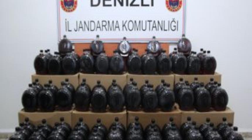 Denizli&rsquo;de 500 Matara Ka&ccedil;ak Şarap Ele Ge&ccedil;irildi