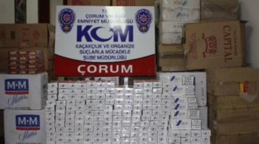 &Ccedil;orum&rsquo;da Ka&ccedil;ak Sigara Operasyonu