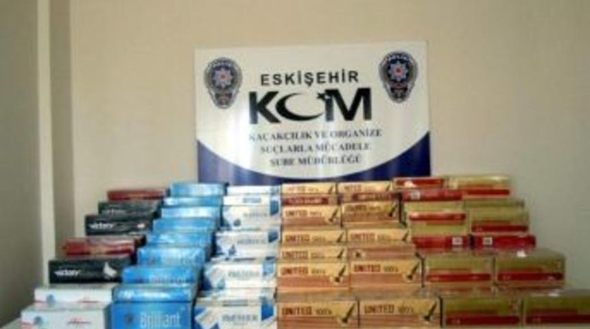 Eskişehir'de 3761 Paket Ka&ccedil;ak Sigara Ele Ge&ccedil;irildi