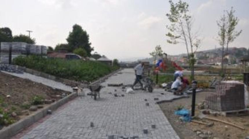 Dolgu Alanında Parke Kaplama &Ccedil;alışmasına Başlandı