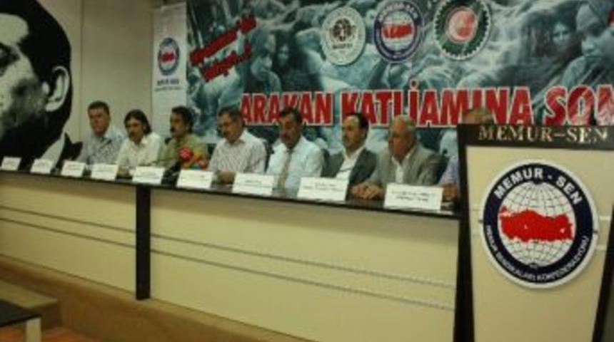 Memur-sen, Hak-iş Ve Mazlumder&rsquo;den &lsquo;arakan Katliamına Son&rsquo; &Ccedil;ağrısı