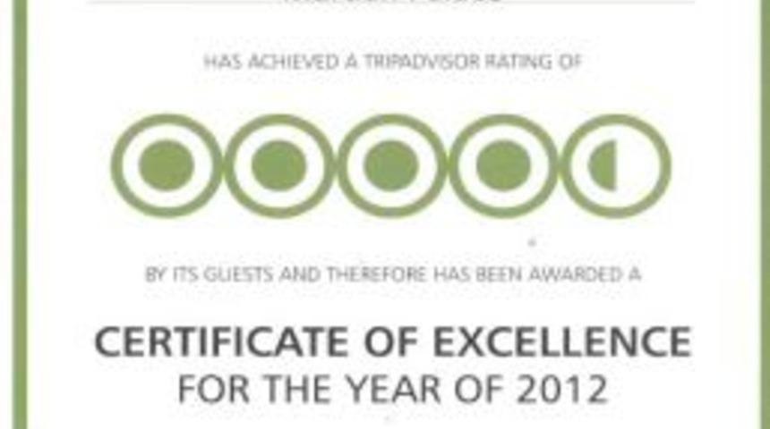 Mardan Palace&rsquo;a &lsquo;&Uuml;st&uuml;n Hizmet Belgesi&rsquo;