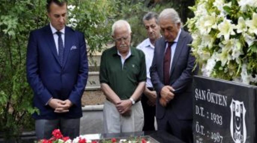 Beşiktaş'ta Şan &Ouml;kten Mezarı Başında Anıldı