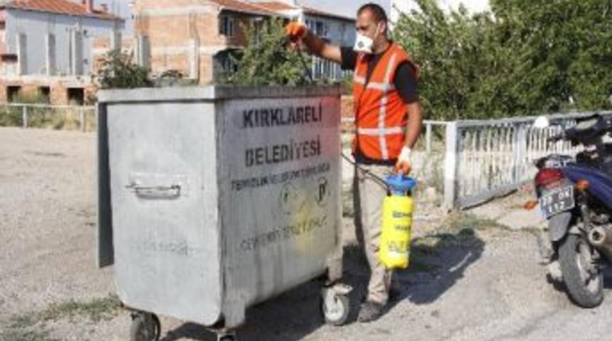 Kırklareli&rsquo;de &Ccedil;&ouml;p Konteynırları İla&ccedil;lanıyor