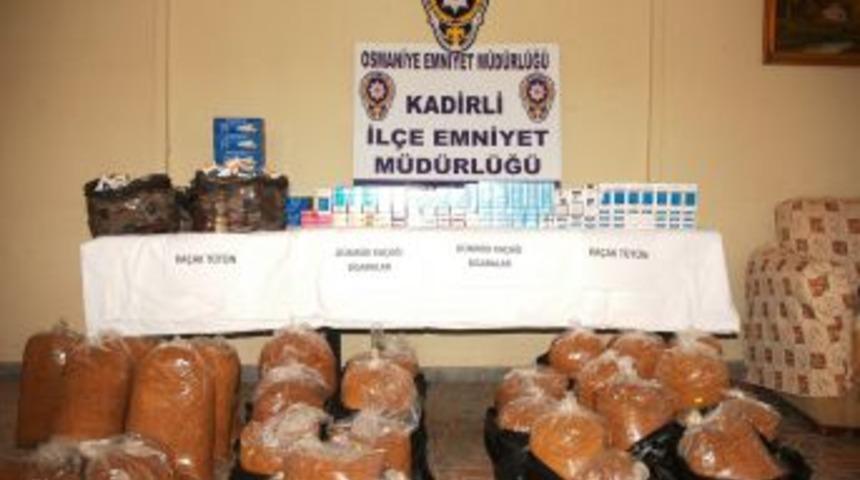 Kadirli&rsquo;de Ka&ccedil;ak Sigara Operasyonu