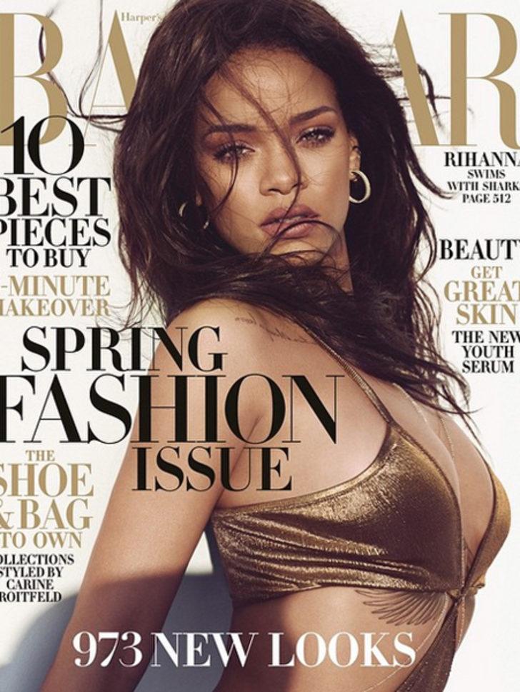 Rihanna vahşi köpek balığıyla aynı suda