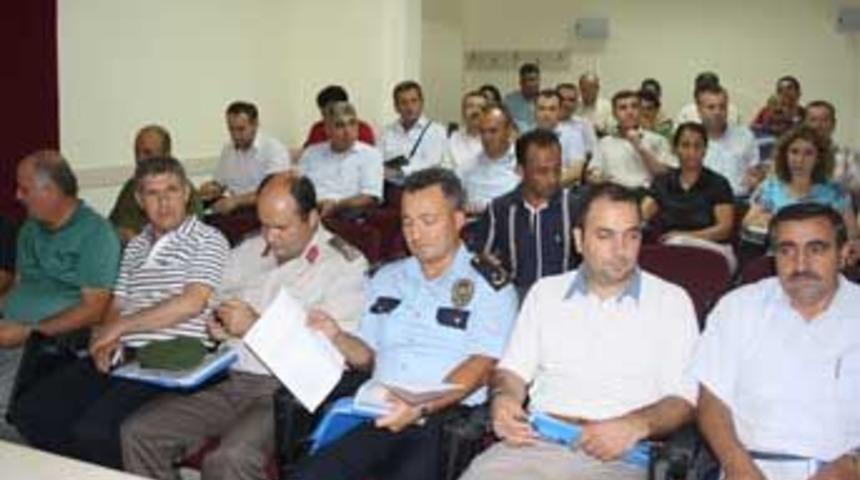 Manavgat&rsquo;ta kurum amirlerinden brifing