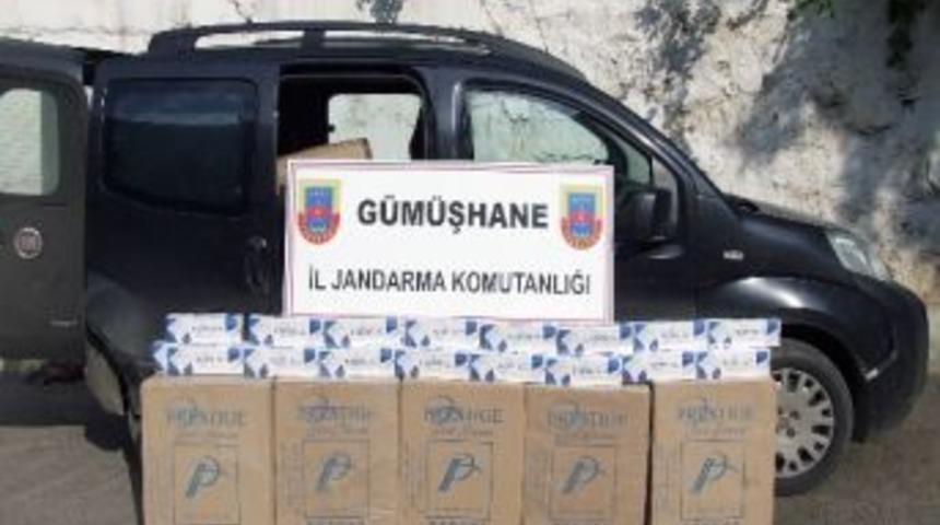 G&uuml;m&uuml;şhane&rsquo;de 5 Bin 700 Paket Ka&ccedil;ak Sigara Yakalandı