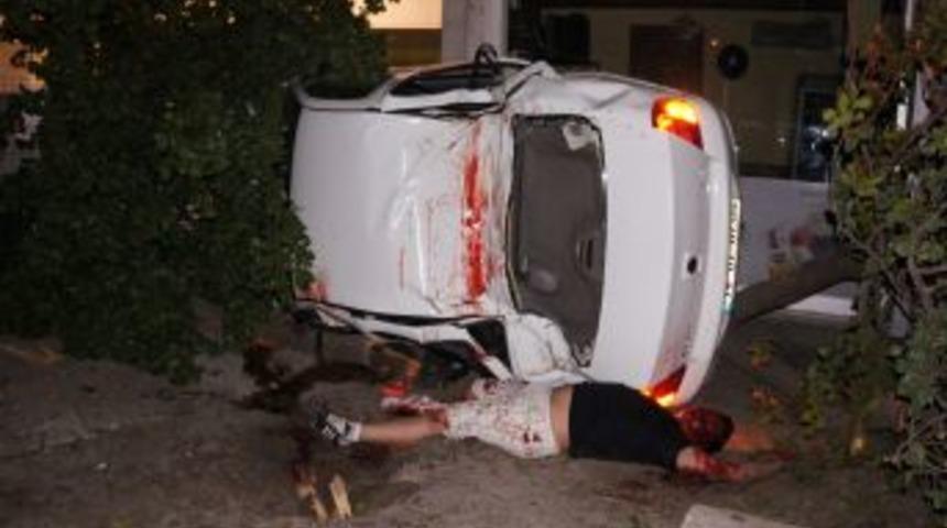 Y&uuml;ksek Kasisten U&ccedil;an Ara&ccedil; Takla Attı: 1 Ağır Yaralı