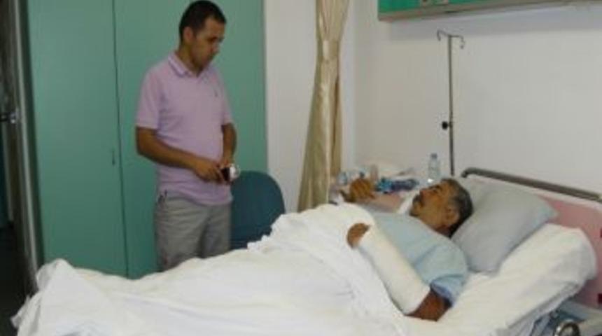 İşletme M&uuml;d&uuml;r&uuml; Kazada Yaralanan Ormancıları Ziyaret Etti