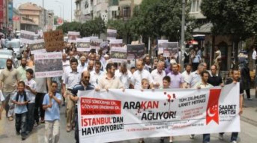 İneg&ouml;l'de 'mazlumlara Destek Zalimlere Lanet' Y&uuml;r&uuml;y&uuml;ş&uuml;