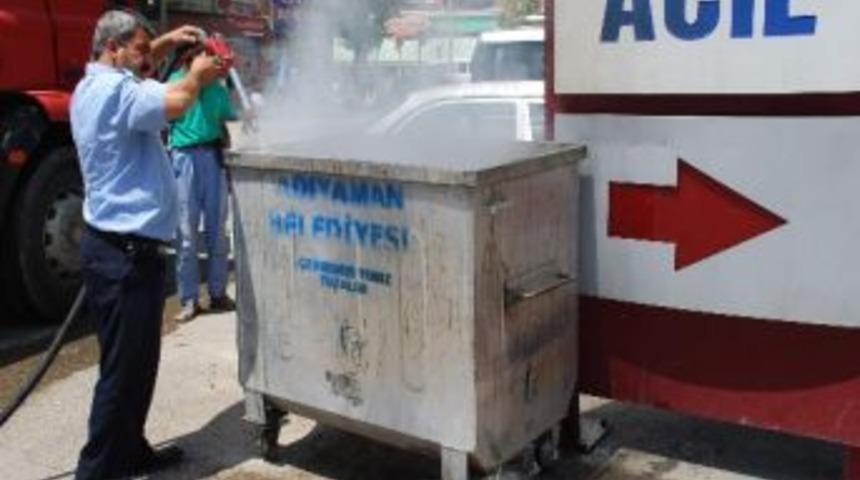 &Ccedil;&ouml;p Konteynırında Yangın