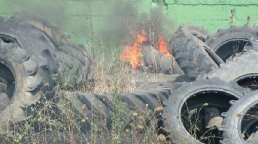 &Ccedil;alışma Sırasında Sı&ccedil;rayan Kıvılcım Yangın &Ccedil;ıkardı