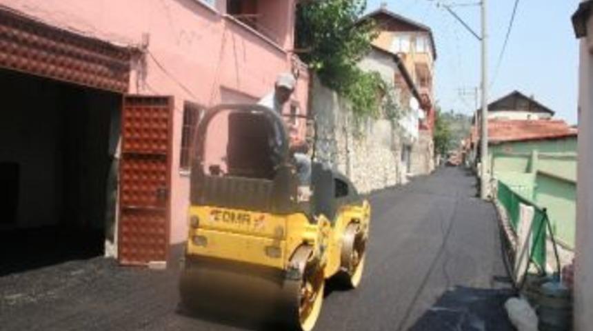G&uuml;ltepe&rsquo;de Yollar Asfaltlandı