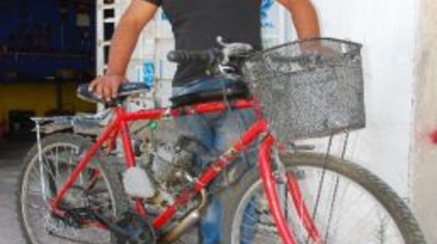 Torbalılı Mucit Bisiklete Motor Taktı