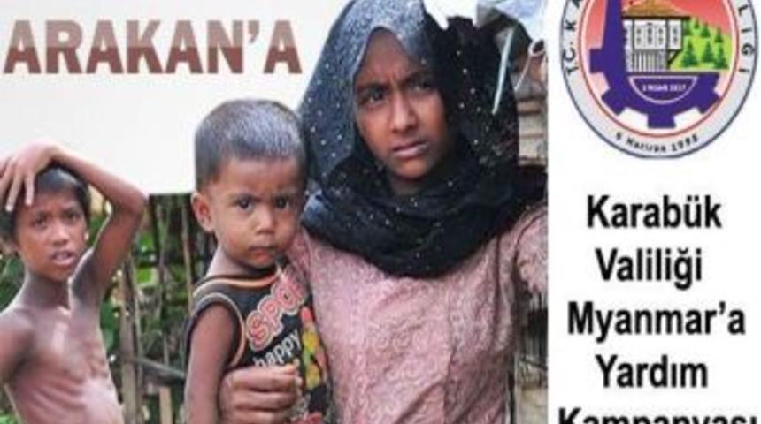 Karab&uuml;k Valiliği Myanmar&rsquo;a Yardım Kampanyası Başlattı
