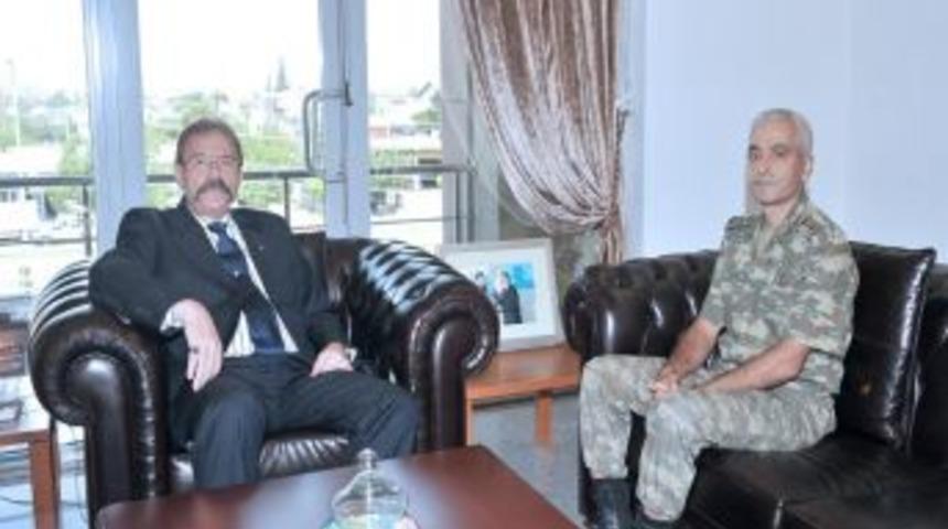 Vali Cerrah, Garnizon Komutanı Kaya&rsquo;yı Kabul Etti